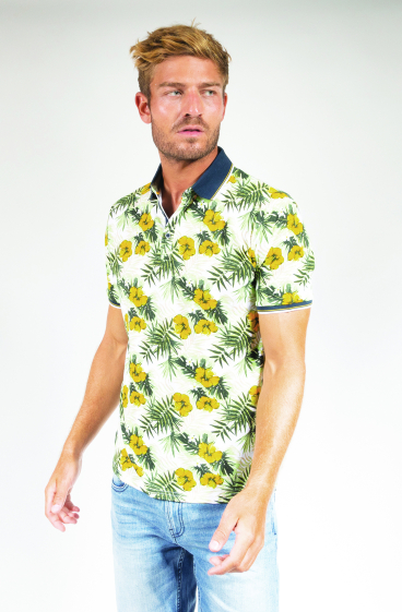 Wholesaler FRANCE DENIM - All over Savane polo shirt