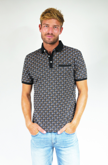 Großhändler FRANCE DENIM - Poloshirt mit umgekehrtem Muster