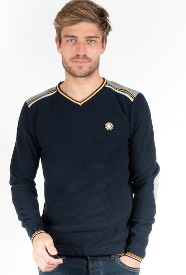 Großhändler FRANCE DENIM - Sports V-neck sweater