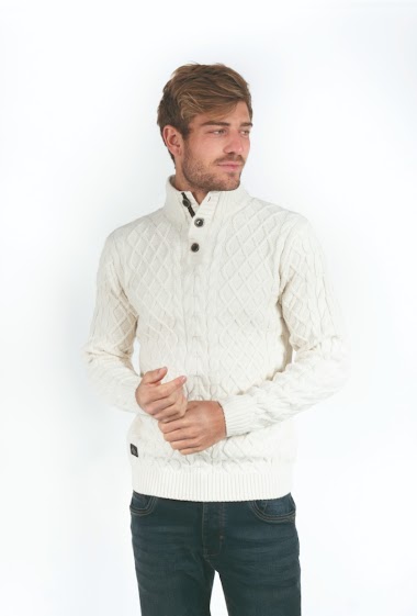 Sweater color sherpa whith botton fancy