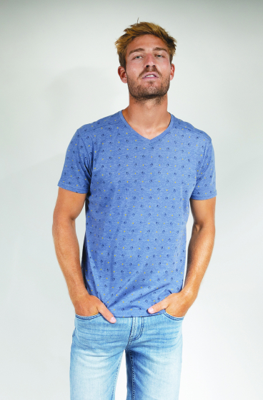 Wholesaler RMS 26 BY FRANCE DENIM - Allover rooster t-shirt