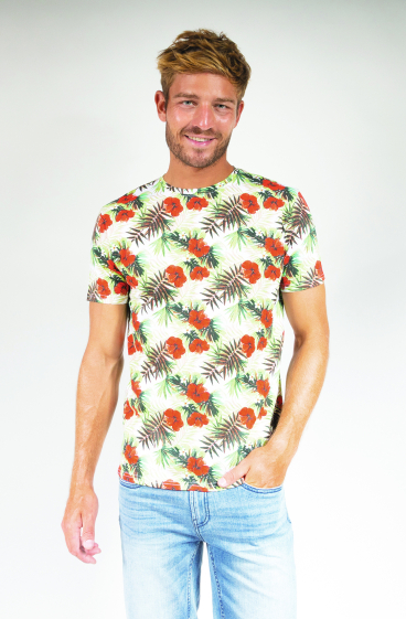 Großhändler FRANCE DENIM - Allover-Safari-T-Shirt