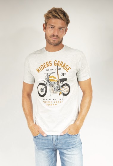 Wholesaler FRANCE DENIM - Tee Shirt Chiné Riders