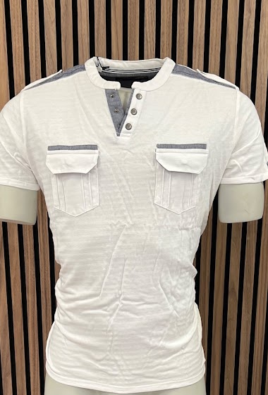 Grossiste RMS 26 BY FRANCE DENIM - Tee Shirt Jersey Jacquard