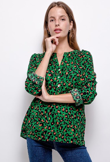 Wholesaler Freda - Leopard print blouse