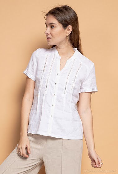 Großhändler Freda - Shirt with lace detail