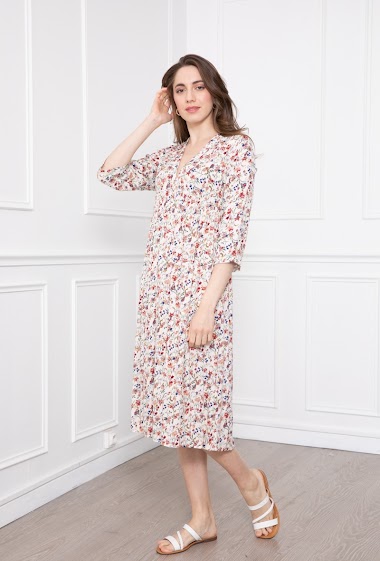Wholesaler Freda - Long Printed Dress