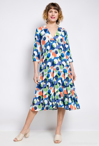 Wholesaler Freda - Printed midi dress