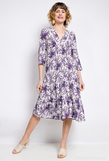 Wholesaler Freda - Printed midi dress