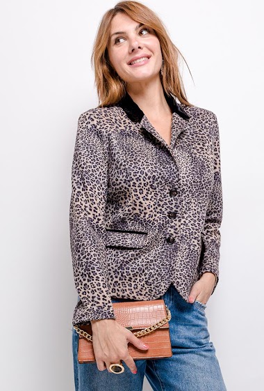 Großhändler Freda - Shirt with leopard print