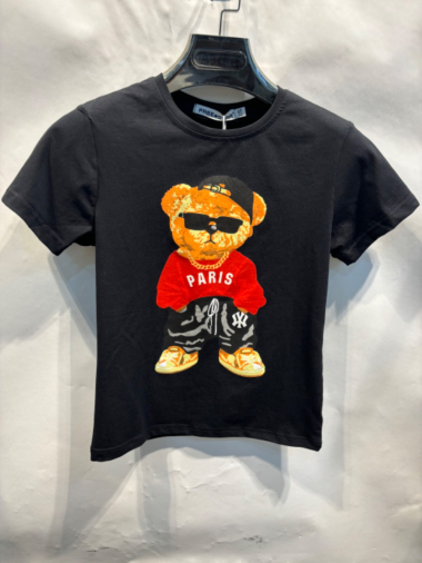 Großhändler Free Star - Pariser Teddybär-T-Shirt