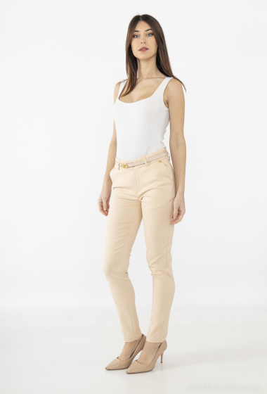 Wholesaler Freesia - Mid-Rise Belted Chinos