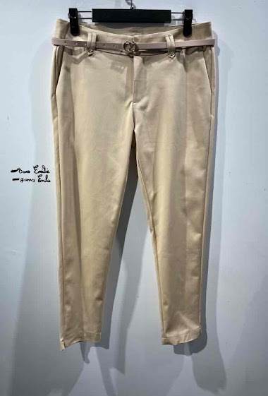 Ankle pants chinos with belt