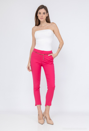 Wholesaler Freesia - Ankle chino pants with chain belt