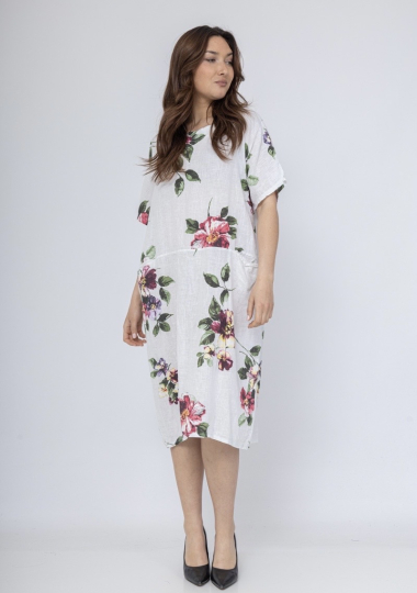 Wholesaler French Baiser - 59009 linen flower dress