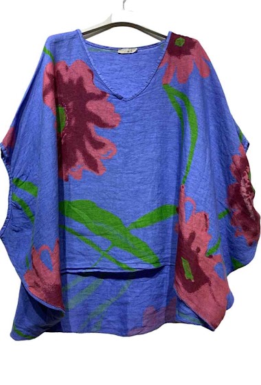 Wholesaler French Baiser - Floral linen blouse 90211