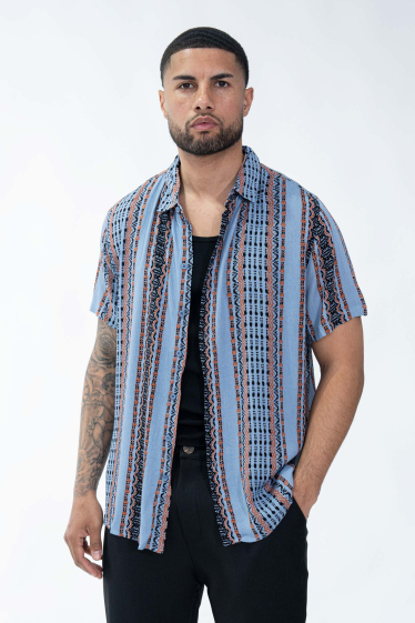 Wholesaler Frilivin - Bohemian stripe accent shirt