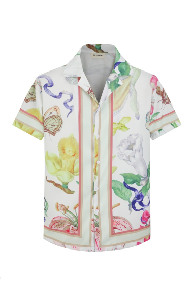Wholesaler Frilivin - Floral and fauna patterned shirt