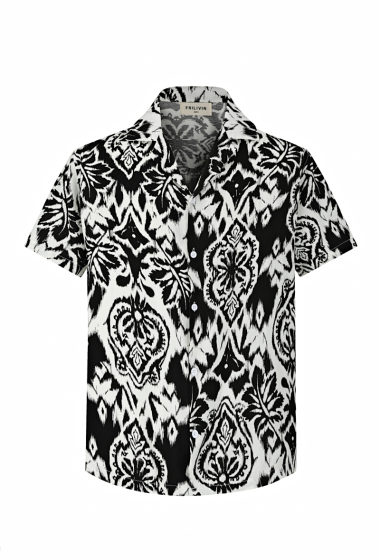 Grossiste Frilivin - Chemise à motifs noir et blanc