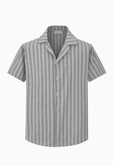 Wholesaler Frilivin - Short sleeve textured striped shirt