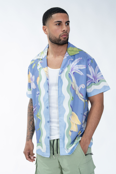 Wholesaler Frilivin - Chic shirt with botanical patterns