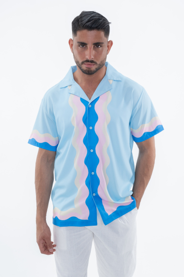 Großhändler Frilivin - Lässiges Hemd mit Wellenmuster