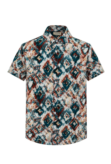 Großhändler Frilivin - Sommerhemd mit abstraktem Print
