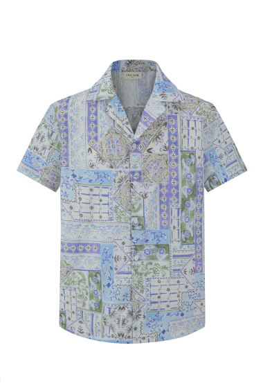 Mayorista Frilivin - Camisa de manga corta con estampados abstractos.