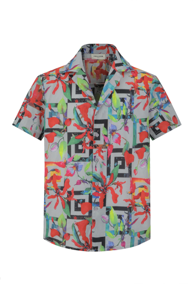 Großhändler Frilivin - Kurzarmshirt mit abstrakten Mustern