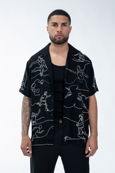 Wholesaler Frilivin - Short-sleeved shirt with sports figure print