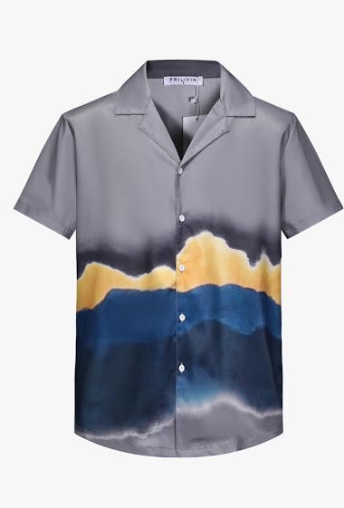 Großhändler Frilivin - Strukturiertes Hemd mit Farbverlaufsdruck