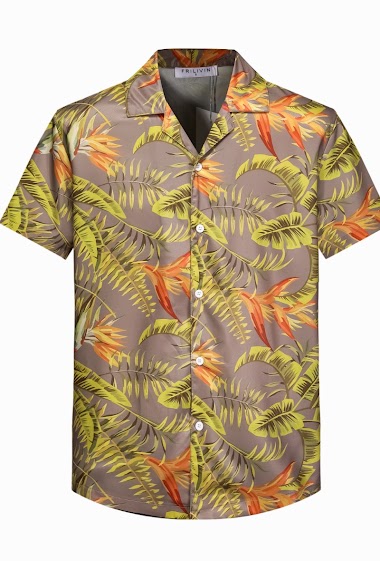 Mayorista Frilivin - Camisa estructurada estampado tropical