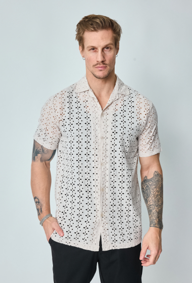 Wholesaler Frilivin - Plain short-sleeved lace shirt