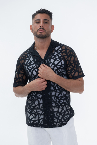 Wholesaler Frilivin - Plain short-sleeved transparent shirt