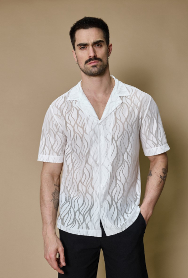 Wholesaler Frilivin - Plain short-sleeved shirt with wavy patterns