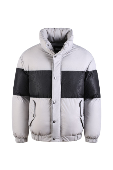 Wholesaler Frilivin - Down jacket with patterned black stripe.