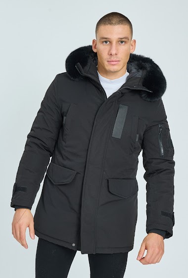 Blouson garcon avec capuche fourrure hot sale