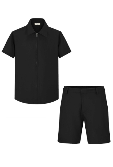 Mayorista Frilivin - Conjunto moderno de camisa y pantalones cortos con cremallera