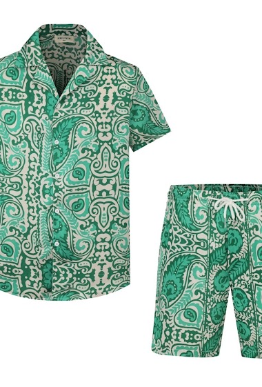 Großhändler Frilivin - Hemd-Shorts-Set mit Blumendruck