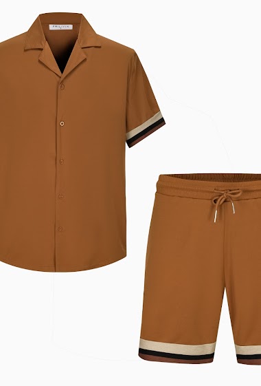 Mayorista Frilivin - Conjunto de pantalones cortos de camisa de ropa deportiva casual