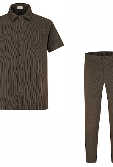 Wholesaler Frilivin - Ensemble plissé chemise pantalon