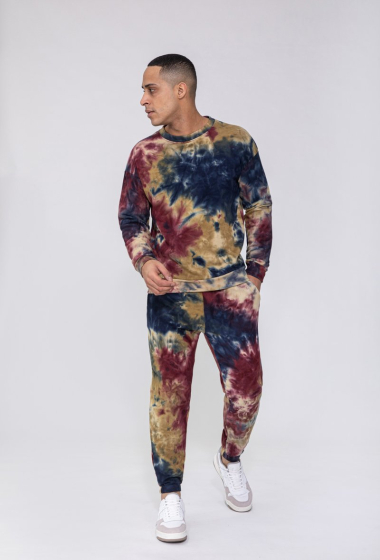 Wholesaler Frilivin - Tie-dye pattern jogging sweatshirt set
