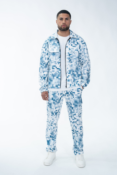 Wholesaler Frilivin - Geometric patterned jacket and pants set