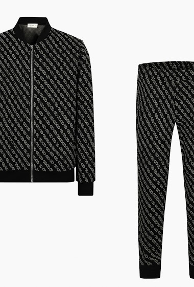 Wholesaler Frilivin - Ensmble veste et pantalon à imprimé chaine graphique