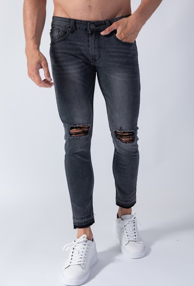 Großhändler Frilivin - Graue Jeans mit Löchern
