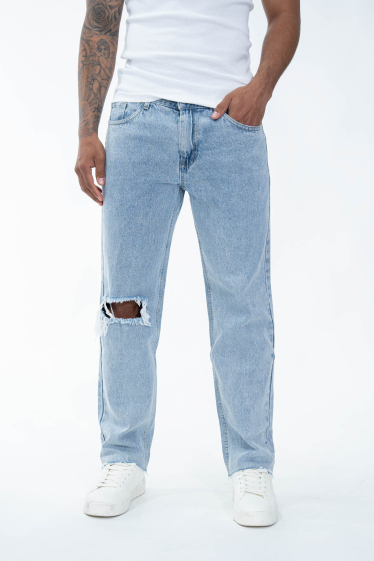 Großhändler Frilivin - Zerrissene Jeans in entspannter Waschung