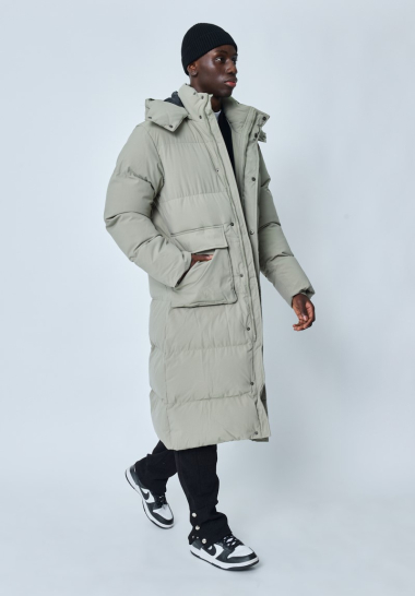 Wholesaler Frilivin - Long quilted down jacket with hood