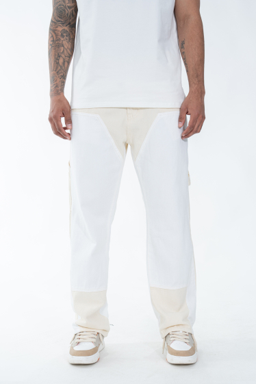 Grossiste Frilivin - Pantalon bicolore à panneaux contrastants