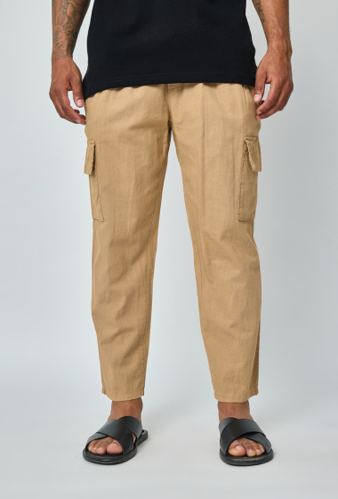 Wholesaler Frilivin - Casual linen-effect pants with pockets