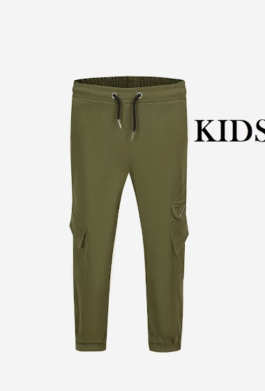 Pantalon ENFANT cargo jogger avec détail zippé